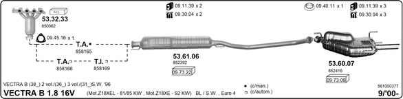 Изпускателна система IMASAF              