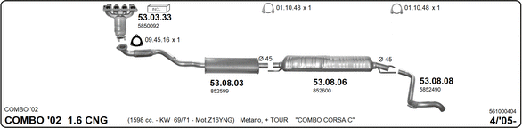 Изпускателна система IMASAF              