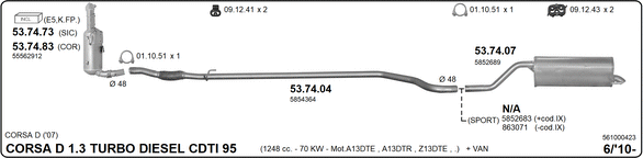 Изпускателна система IMASAF              