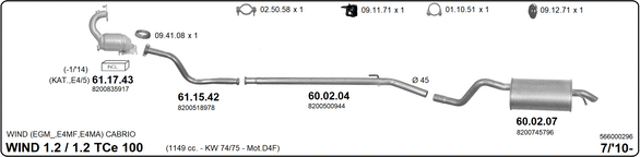 Изпускателна система IMASAF              