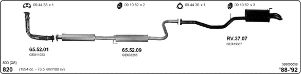 Изпускателна система IMASAF              