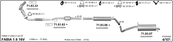 Изпускателна система IMASAF              