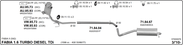 Изпускателна система IMASAF              