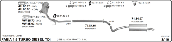 Изпускателна система IMASAF              