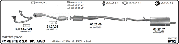 Изпускателна система IMASAF              