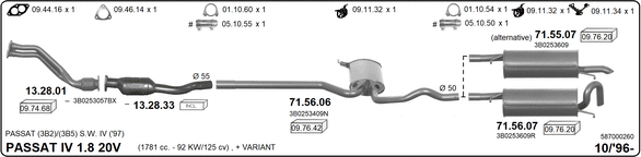 Изпускателна система IMASAF              