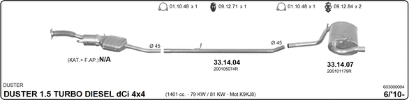 Изпускателна система IMASAF              