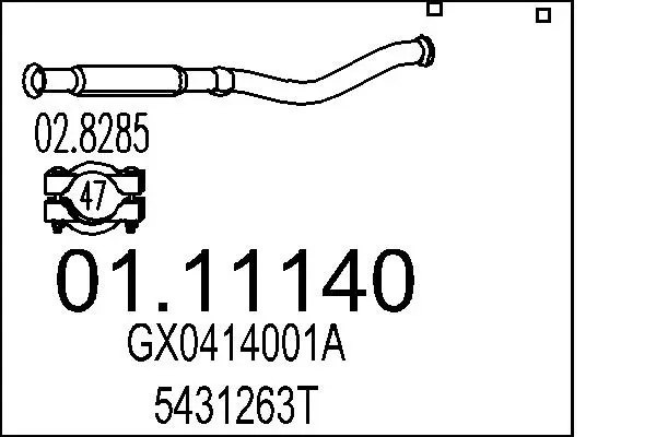 изпускателна тръба MTS                 