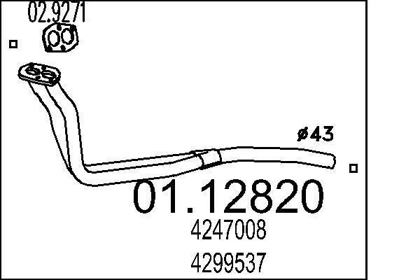 изпускателна тръба MTS                 