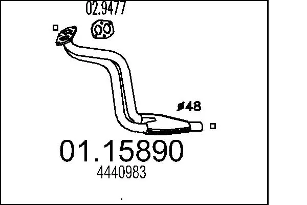 изпускателна тръба MTS                 