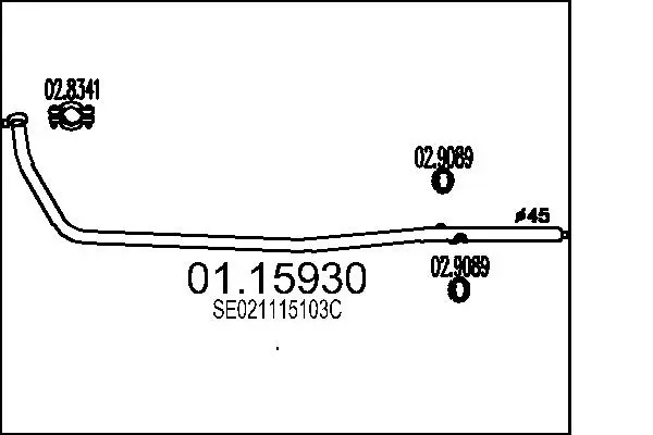 изпускателна тръба MTS                 