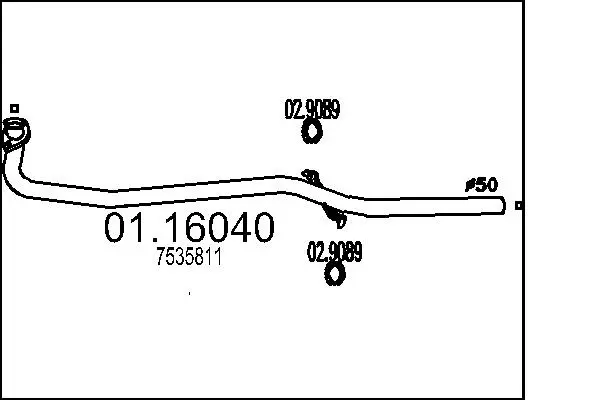 изпускателна тръба MTS                 