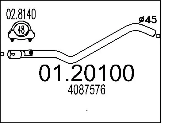 изпускателна тръба MTS                 