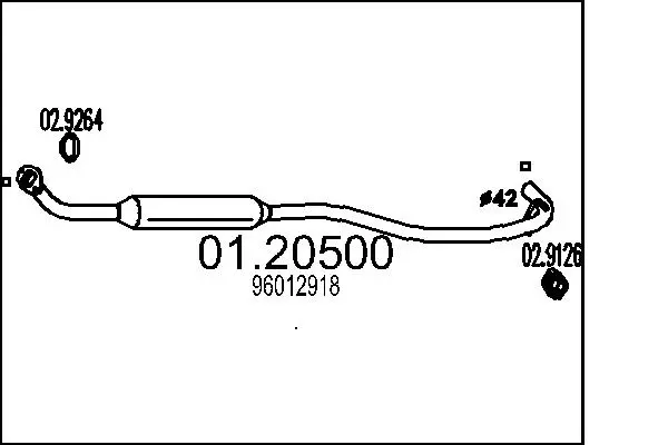 изпускателна тръба MTS                 