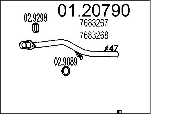изпускателна тръба MTS                 