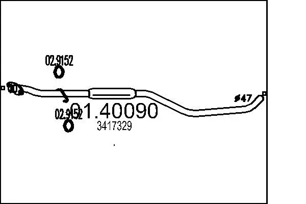 изпускателна тръба MTS                 