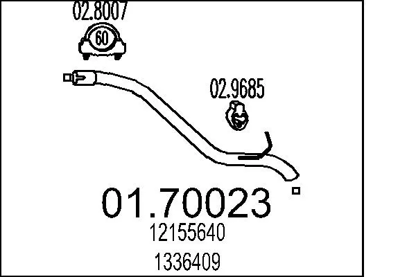 изпускателна тръба MTS                 