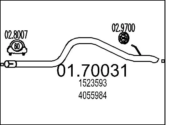 изпускателна тръба MTS                 