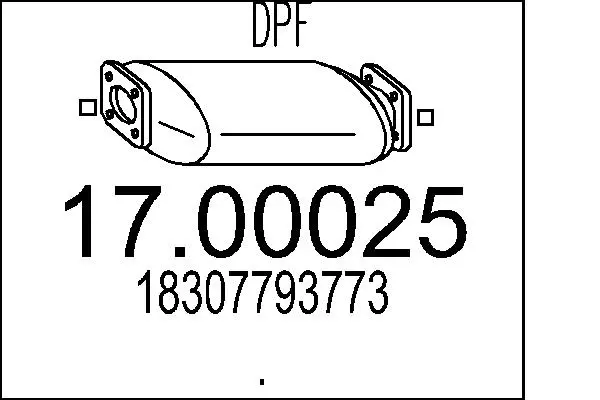 филтър за сажди-твърди частици, изпускателна система MTS                 