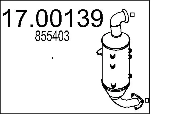 филтър за сажди-твърди частици, изпускателна система MTS                 