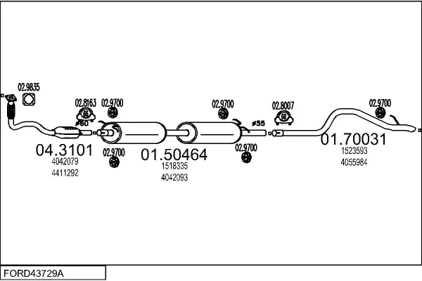 Изпускателна система MTS                 