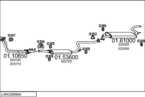 Изпускателна система MTS                 