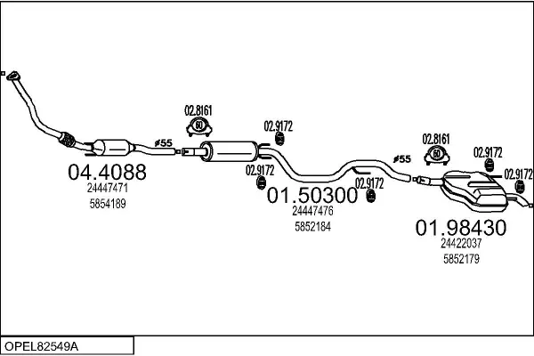 Изпускателна система MTS                 