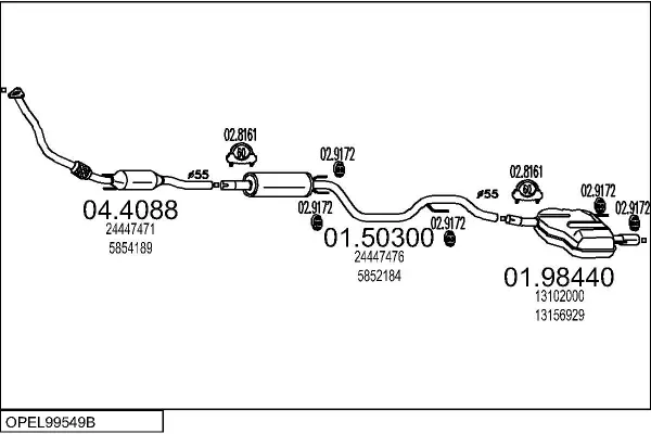 Изпускателна система MTS                 