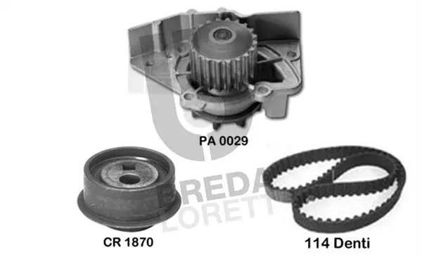 водна помпа+ к-кт ангренажен ремък BREDA LORETT        