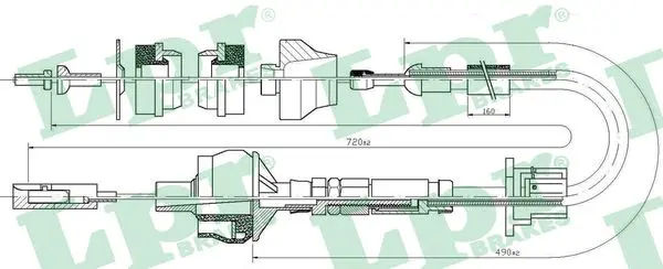 въжен механизъм, задействане на съединителя LPR                 
