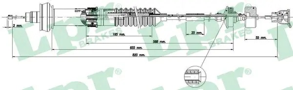 въжен механизъм, задействане на съединителя LPR                 