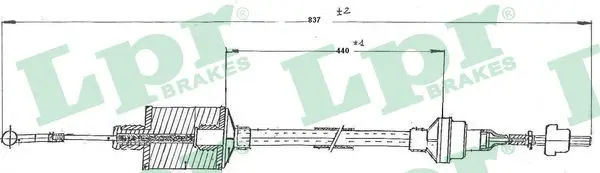 въжен механизъм, задействане на съединителя LPR                 