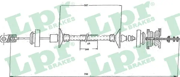 въжен механизъм, задействане на съединителя LPR                 
