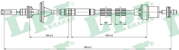 въжен механизъм, задействане на съединителя LPR                 