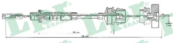 въжен механизъм, задействане на съединителя LPR                 