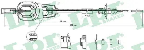 въжен механизъм, задействане на съединителя LPR                 