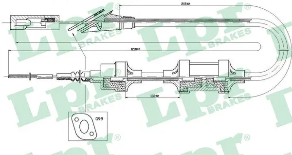 въжен механизъм, задействане на съединителя LPR                 