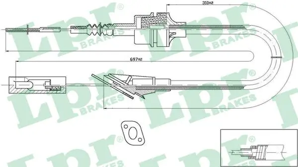 въжен механизъм, задействане на съединителя LPR                 