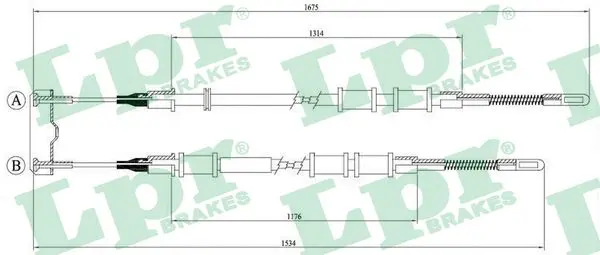 жило, ръчна спирачка LPR                 