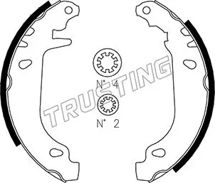комплект спирачна челюст TRUSTING            