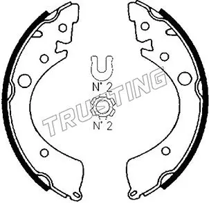 комплект спирачна челюст TRUSTING            