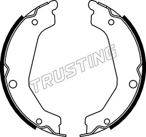 комплект спирачна челюст, ръчна спирачка TRUSTING            