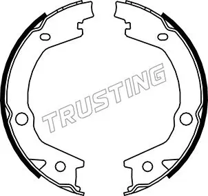 комплект спирачна челюст, ръчна спирачка TRUSTING            