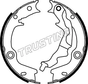 комплект спирачна челюст, ръчна спирачка TRUSTING            