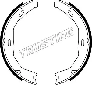 комплект спирачна челюст, ръчна спирачка TRUSTING            