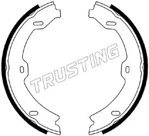 комплект спирачна челюст, ръчна спирачка TRUSTING            