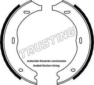 комплект спирачна челюст, ръчна спирачка TRUSTING            