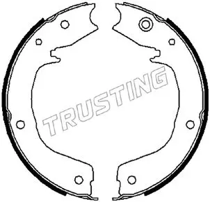 комплект спирачна челюст, ръчна спирачка TRUSTING            