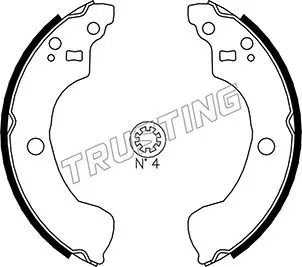 комплект спирачна челюст TRUSTING            