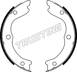 комплект спирачна челюст, ръчна спирачка TRUSTING            